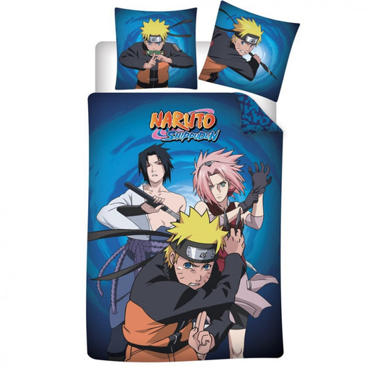Naruto Ninja Trio gultasveļas komplekts 140√ó200cm, 63√ó63 cm mikrošķiedra
