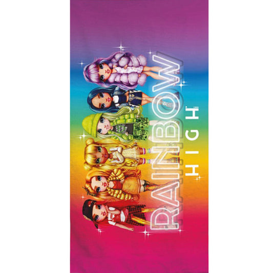 Rainbow High Team vannas dvielis, pludmales dvielis 70x140cm (ātri žūstošs)
