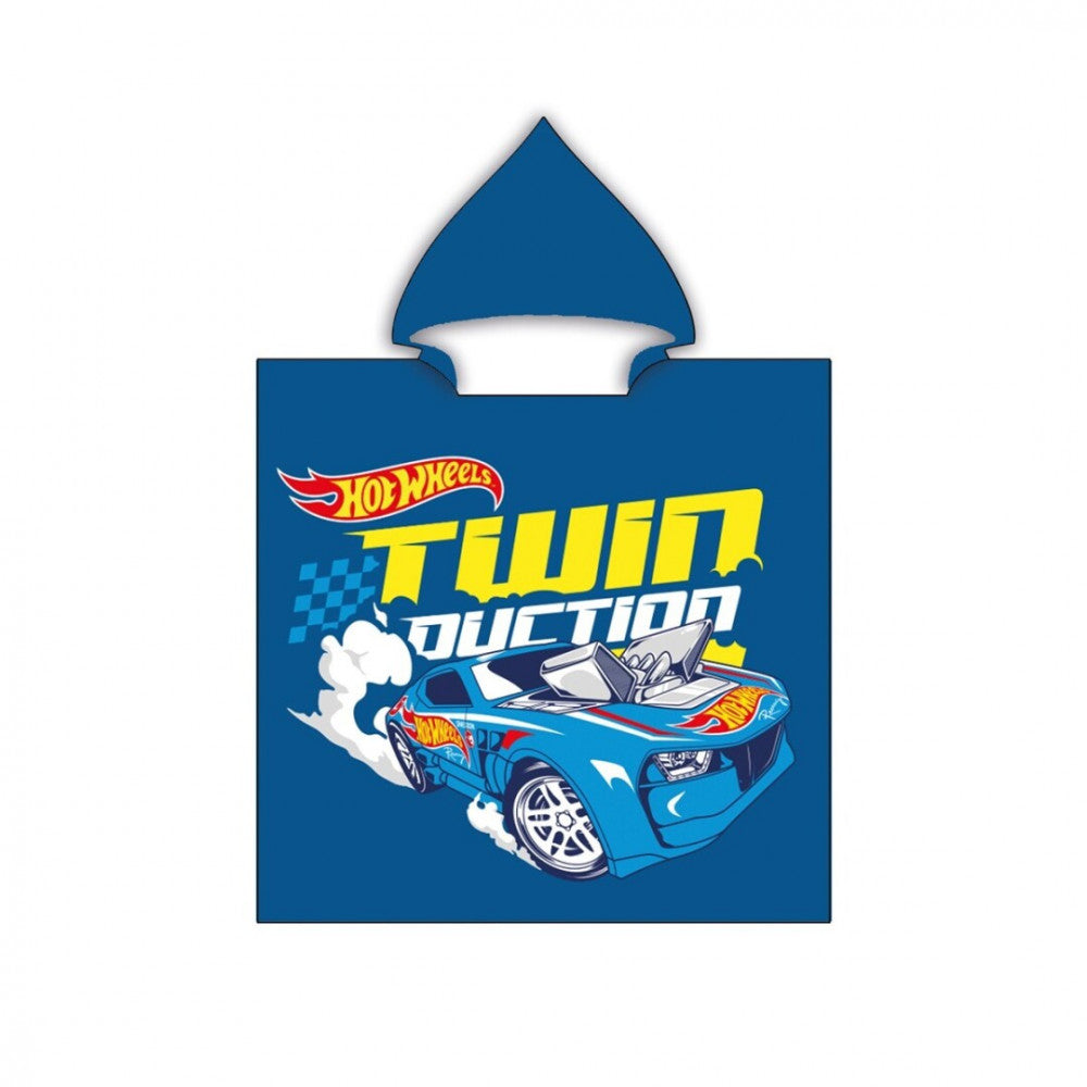 Hot Wheels pludmales dvieļu pončo 55x110 cm