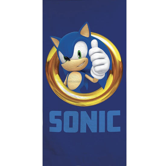 Sonic the Hedgehog Sonic the Hedgehog Īkšķi uz augšu pludmales dvielis, vannas dvielis 70x140cm