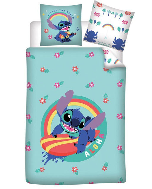 Disney Lilo un Stitch: Sapņu gultasveļas komplekts 140–200 cm, 65–65 cm