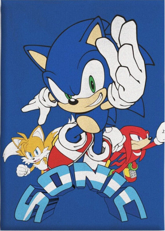 Sonic the Hedgehog Monētu pakaļdzīšanās Sonic the Hedgehog flīsa sega 100x140cm