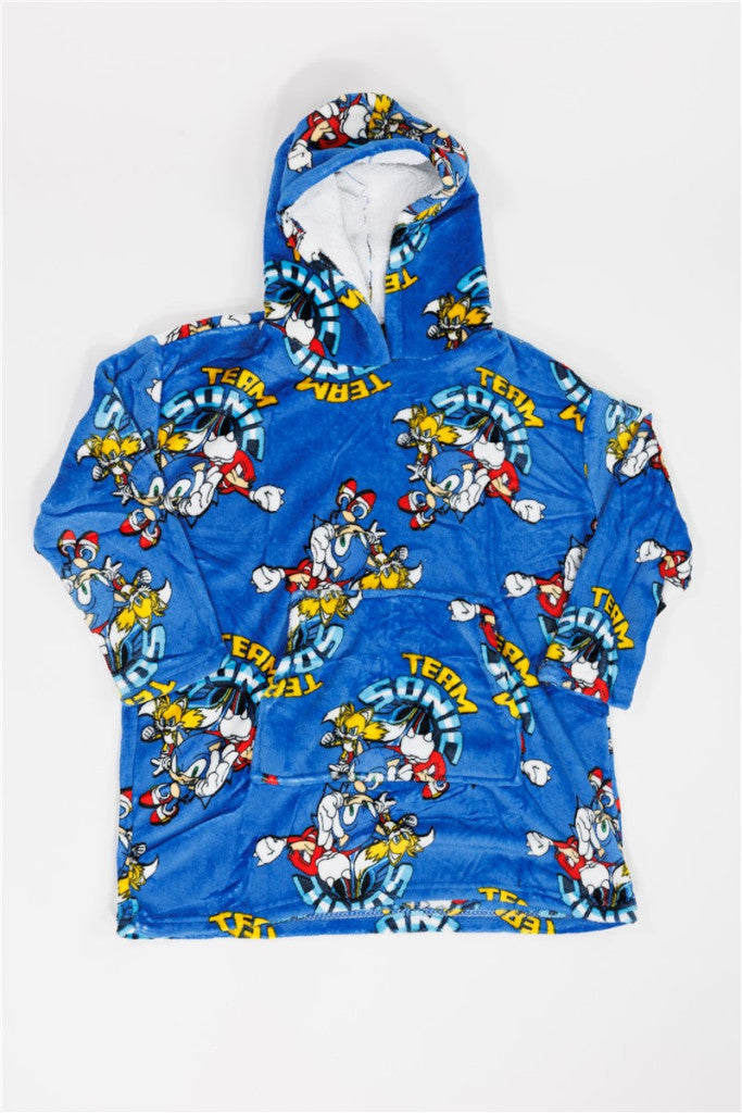 Sonic the Hedgehog Sonic the Hedgehog valkājama plīša flīsa sega, pončo