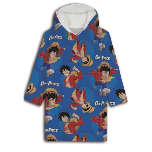 One Piece uzvelkama plīša polārā sega, pončo