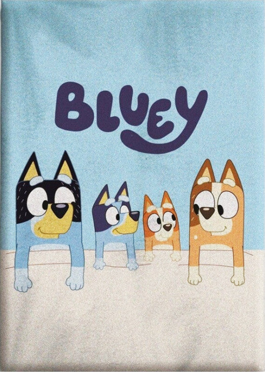 Bluey Family flīsa sega 100x140cm