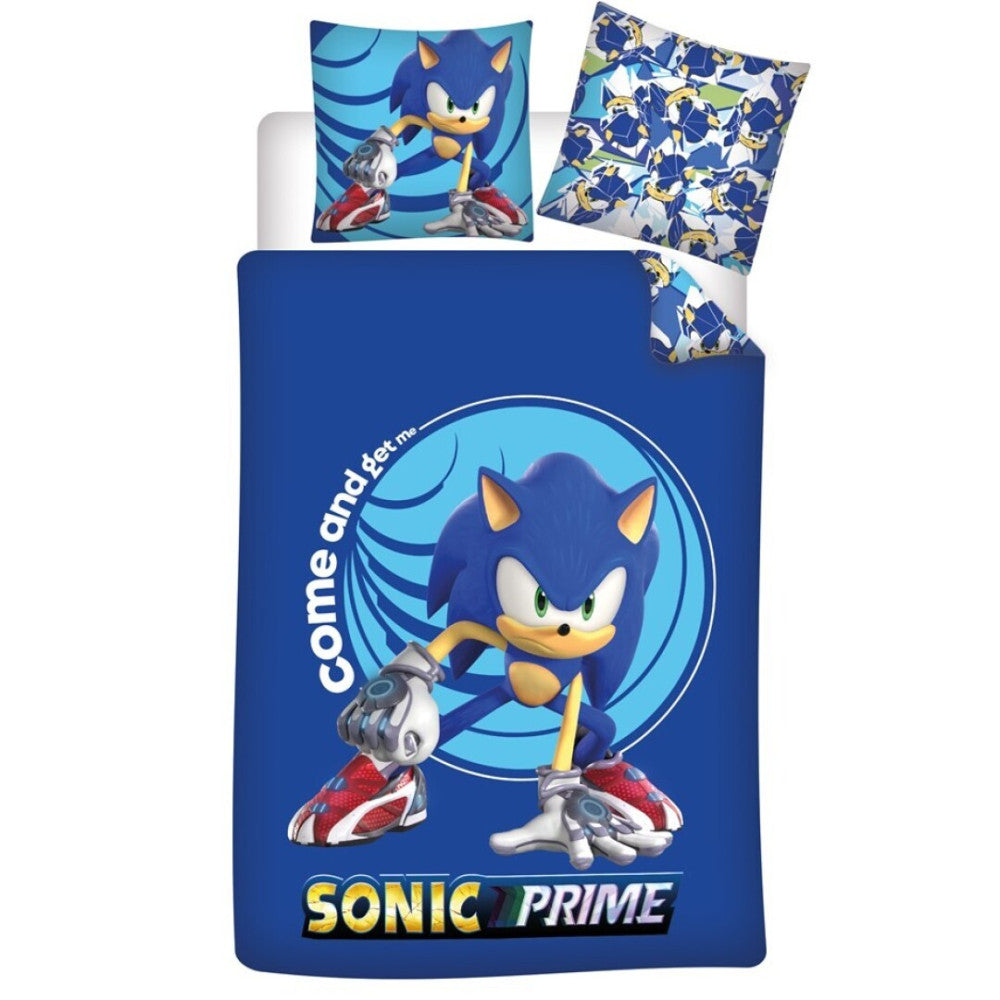 Sonic the Hedgehog Sonic the Hedgehog Prime gultasveļas komplekts 140√ó200cm, 63√ó63 cm mikrošķiedra