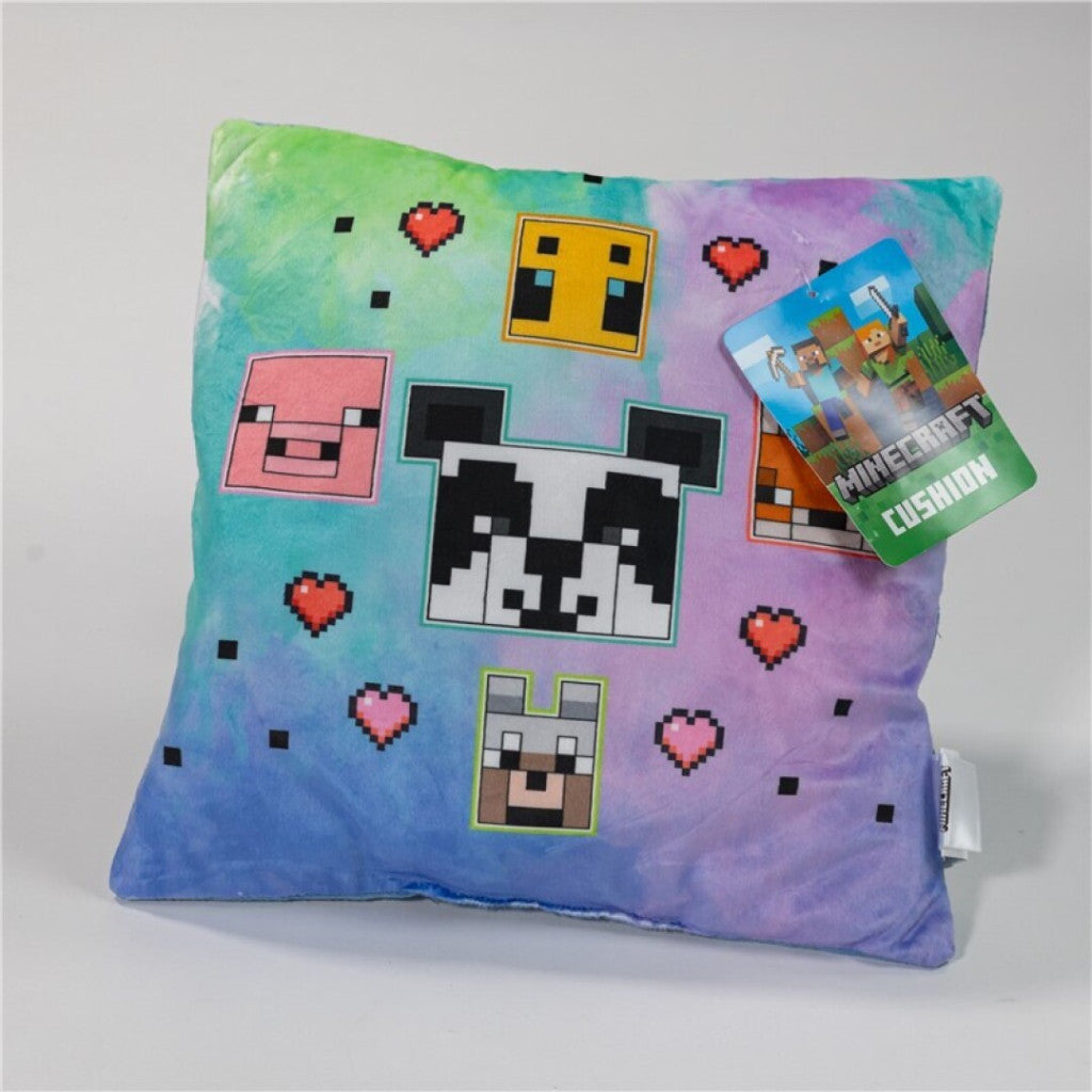 Minecraft dzīvnieku dekoratīvais spilvens ar noņemamu pārvalku 35x35 cm velūrs