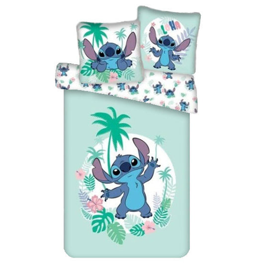 Disney Lilo un Stitch gultasveļas pārvalks Palm 140–200 cm, 65–65 cm