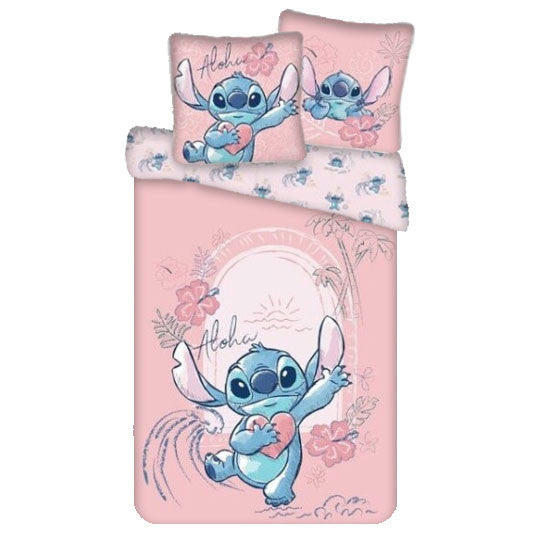 Disney Lilo un Stitch Aloha gultasveļas komplekts 140–200 cm, 65–65 cm