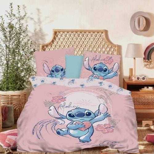 Disney Lilo un Stitch Aloha gultasveļas komplekts 140–200 cm, 65–65 cm