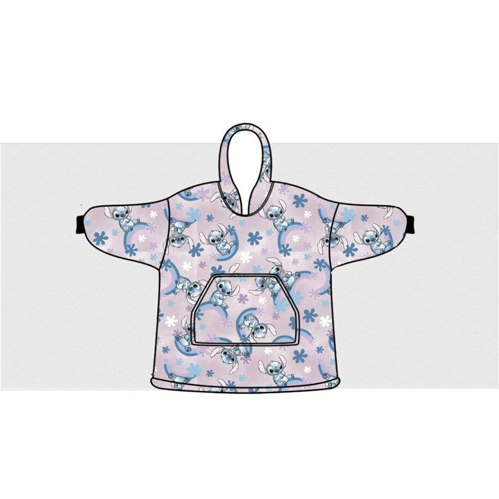 Disney Lilo un Stitch sapņainā uzvelkamā plīša flīsa sega, pončo 7-14 gadi