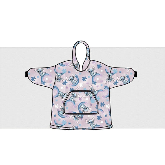 Disney Lilo un Stitch sapņainā uzvelkamā plīša flīsa sega, pončo 7-14 gadi