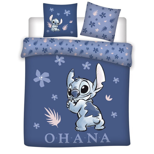 Disney Lilo un Stitch Ohana divguļamā gulta, divguļamā gultas veļa 240√ó220cm, 65x65 cm