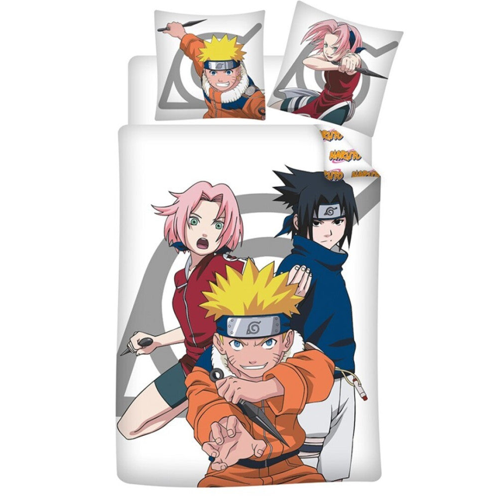 Naruto Ninja gultasveļas pārvalks 140√–200 cm, 65–65 cm