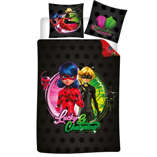 Miraculous Ladybug Lucky gultasveļas komplekts 140√ó200cm, 65√ó65 cm