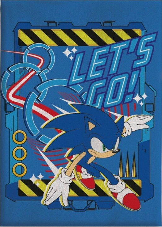 Sonic the Hedgehog Let's Go Sonic the Hedgehog koraļļu flīsa sega 110x150cm