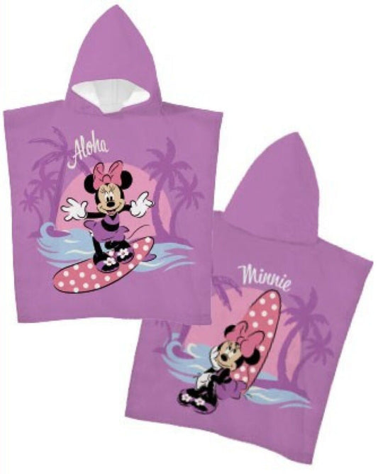 Disney Minnie Aloha pludmales dvielis pončo 55x110 cm (ātri žūstošs)