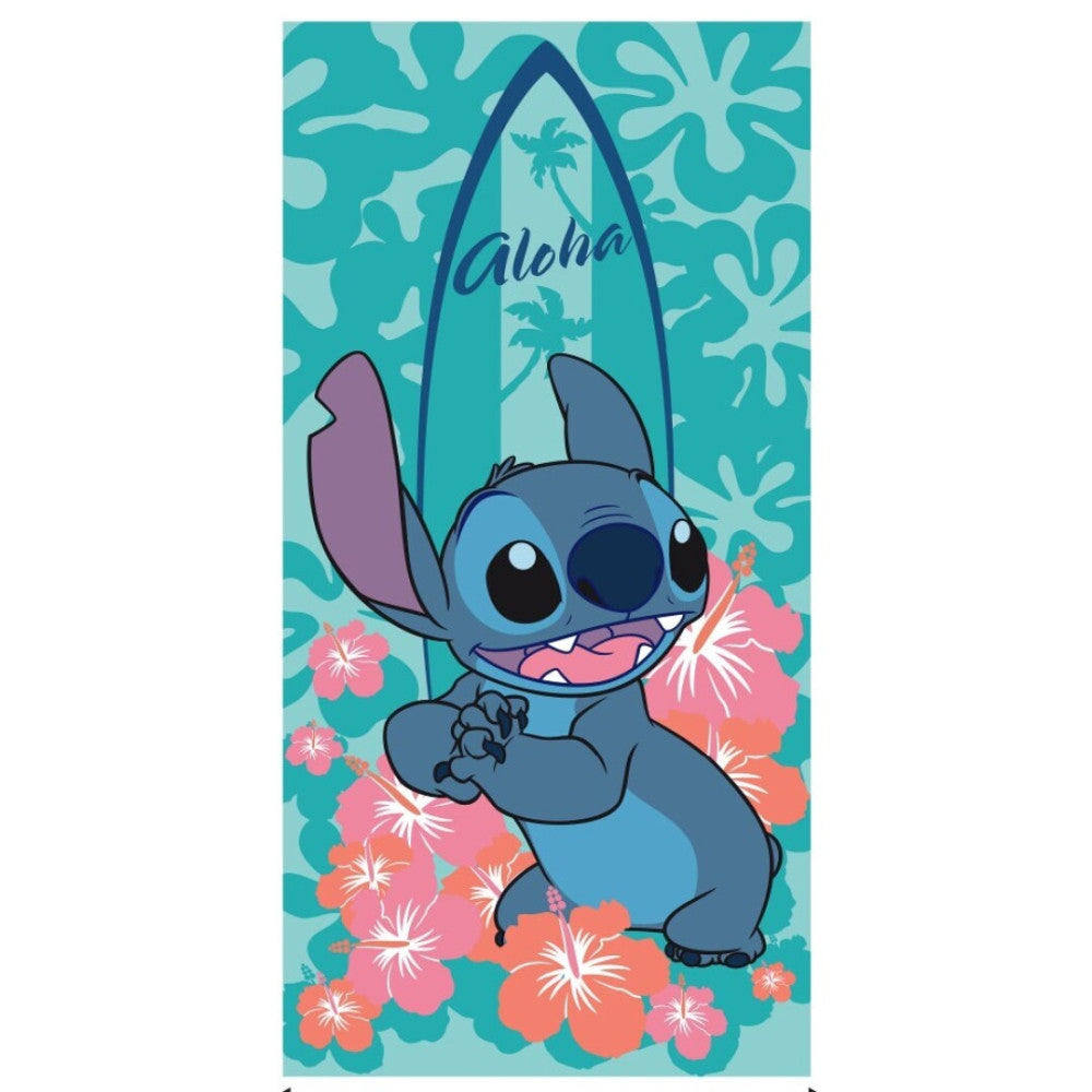 Disney Lilo un Stitch Aloha-Sērfotāju vannas dvielis, pludmales dvielis 70x140cm (ātri žūstošs)