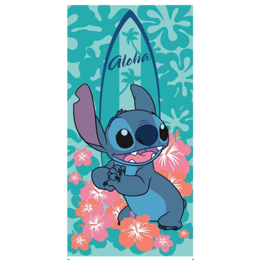 Disney Lilo un Stitch Aloha-Sērfotāju vannas dvielis, pludmales dvielis 70x140cm (ātri žūstošs)