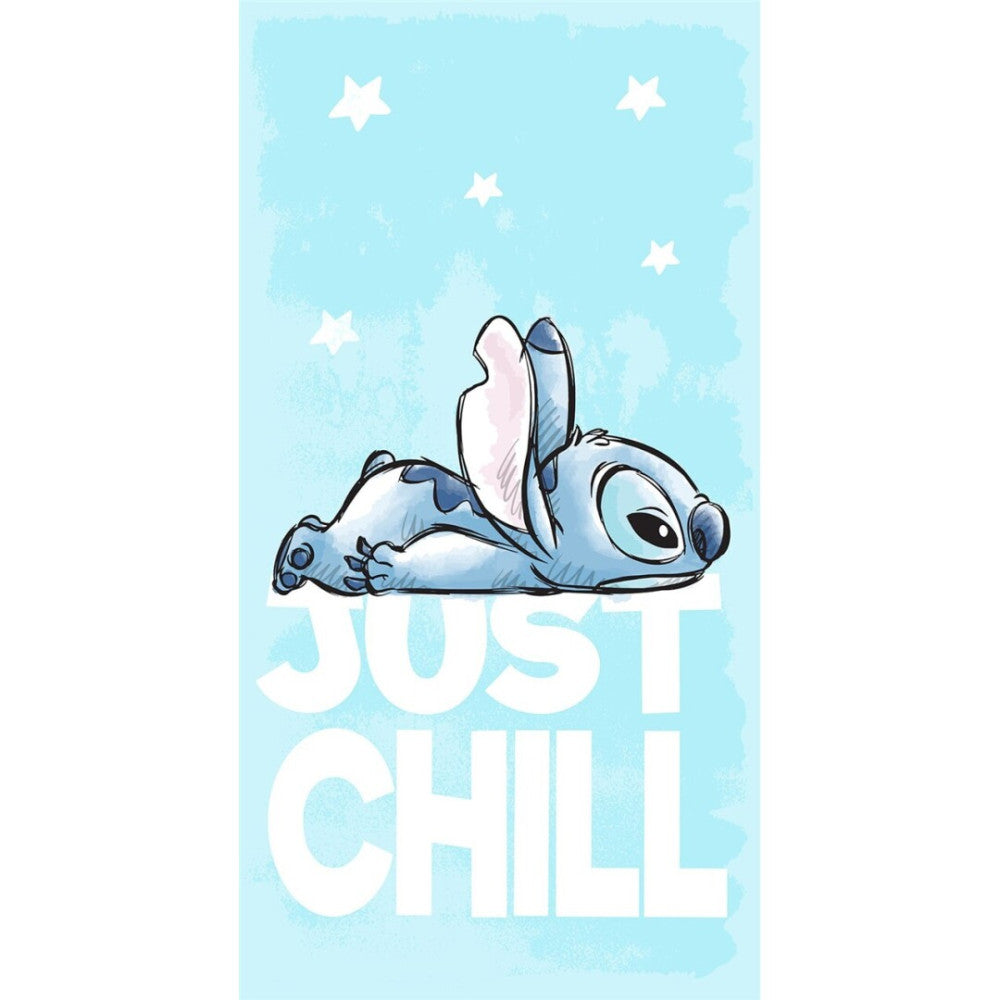 Disney Lilo un Stitch Just Chill vannas dvielis, pludmales dvielis 70x140cm (ātri žūstošs)
