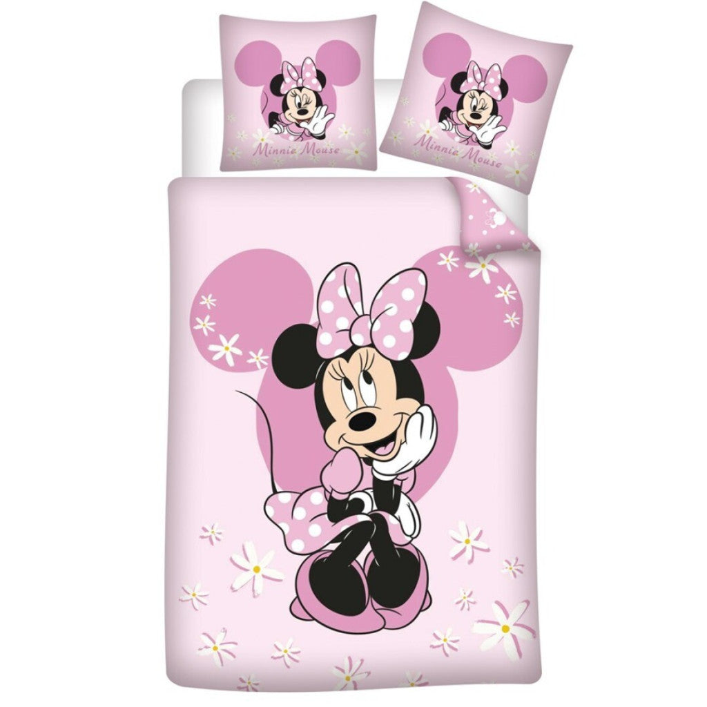 Disney Minnie jauks gultasveļas komplekts 140x200cm, 65x65 cm
