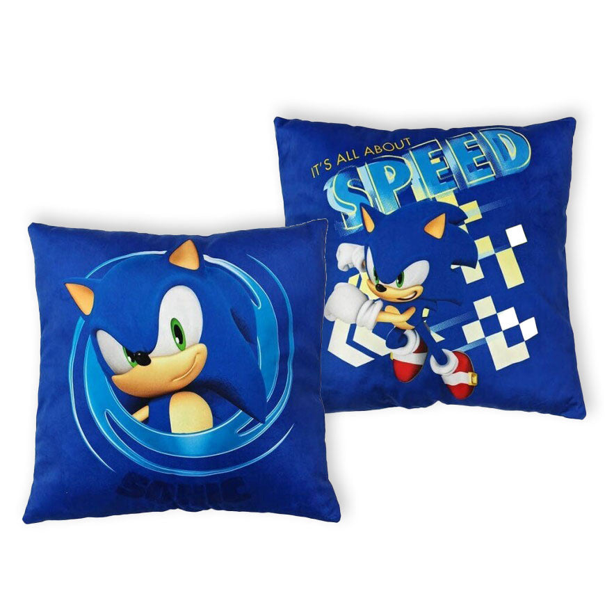 Sonic the Hedgehog Speed spilvens, dekoratīvs spilvens 40x40 cm velūrs