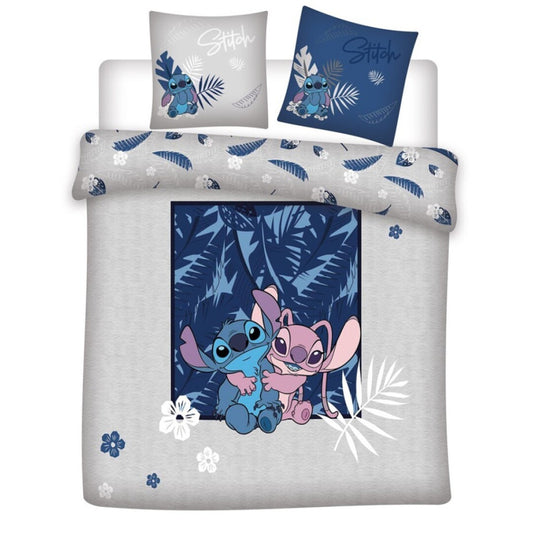 Disney Lilo un Stitch dubultais segas pārvalks, dubultais 240–220 cm, 65 x 65 cm