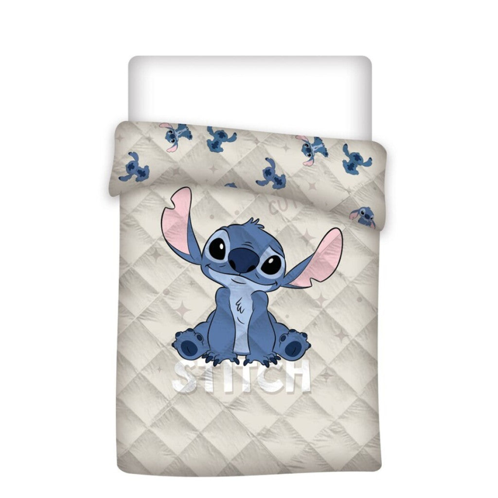 Disney Lilo un Stitch Mīlīgs stepēts gultas pārklājs, sega 140x200cm