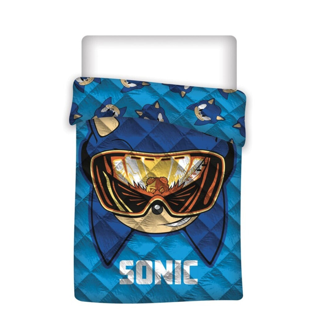 Sonic the Hedgehog stepēts gultas pārklājs, sega 140x200cm