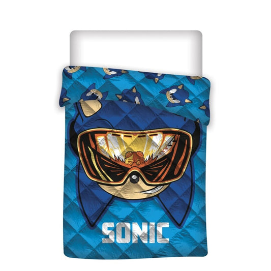 Sonic the Hedgehog stepēts gultas pārklājs, sega 140x200cm