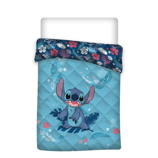 Disney Lilo un Stitch Leaf stepēts gultas pārklājs, sega 140x200cm