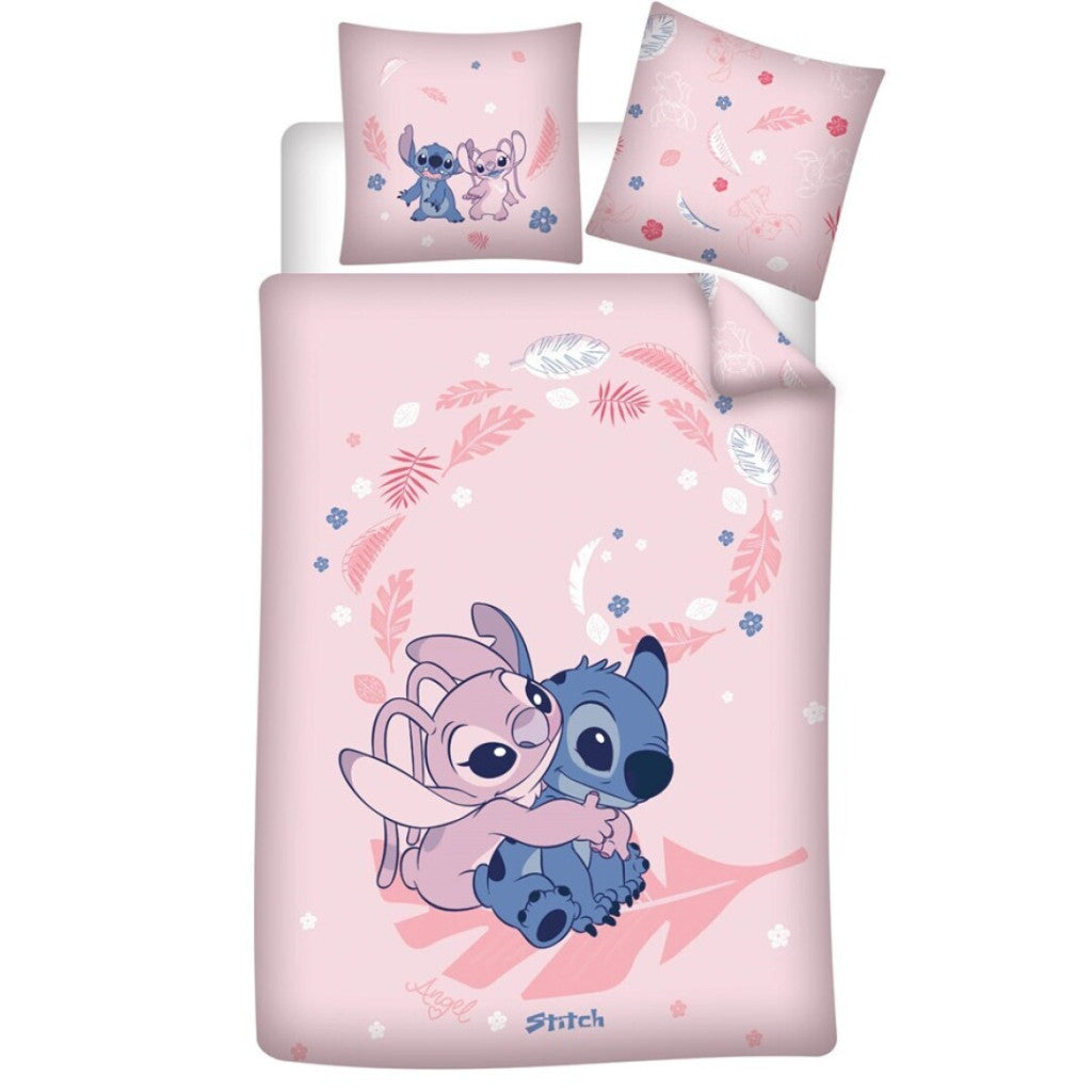 Disney Lilo un Stitch planējošā gultasveļas pārvalks 140–200 cm, 65–65 cm