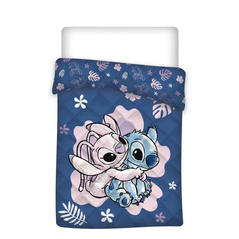 Disney Lilo un Stitch stepēts gultas pārklājs, sega 140x200cm