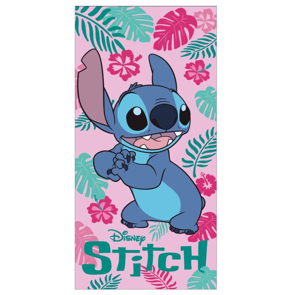 Disney Lilo un Stitch vannas dvielis, pludmales dvielis 70x140cm (ātri žūstošs)