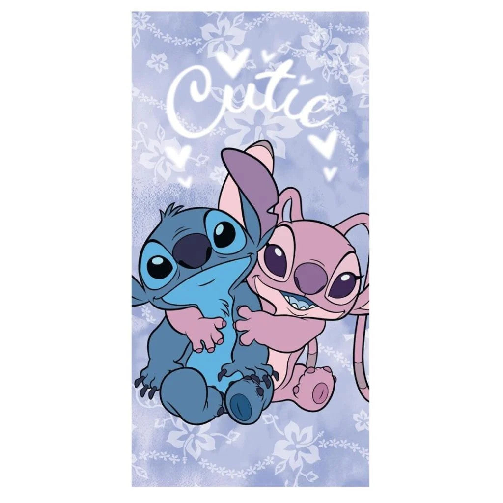 Disney Lilo un Stitch mīlīgais vannas dvielis, pludmales dvielis 70x140cm (ātri žūstošs)