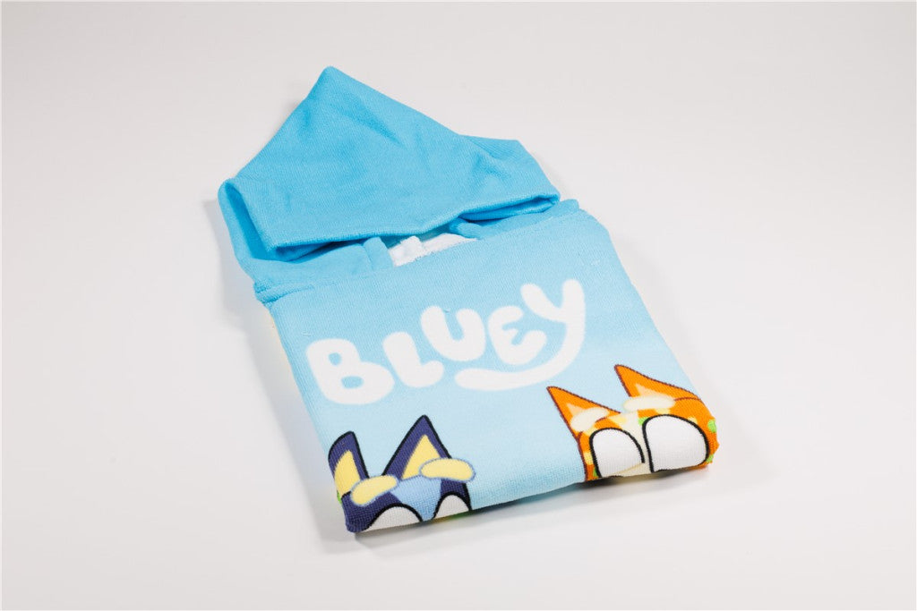 Bluey Sandcastle pludmales dvieļu pončo 55x110 cm (ātri žūstošs)