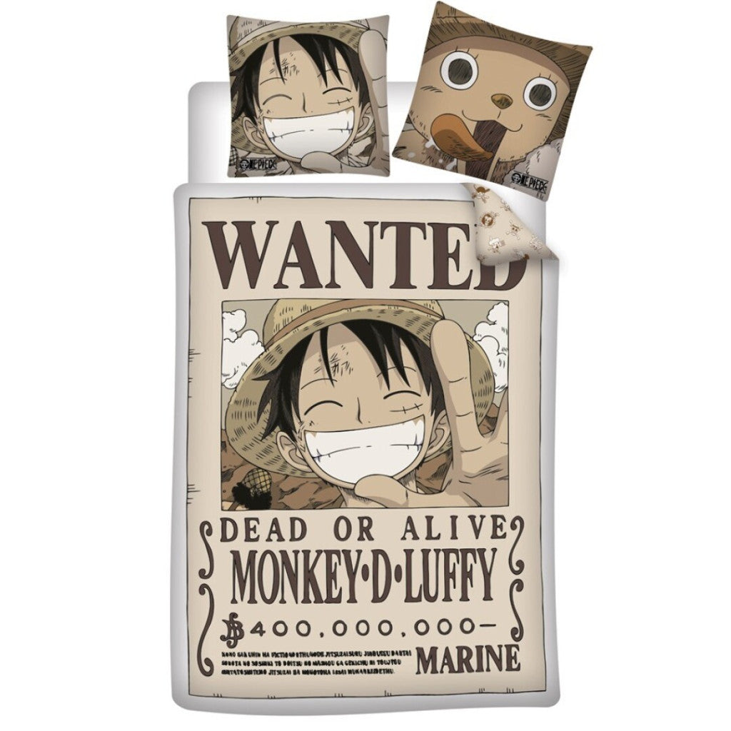 One Piece Wanted plakāta gultas pārklājs 140–200 cm, 65–65 cm