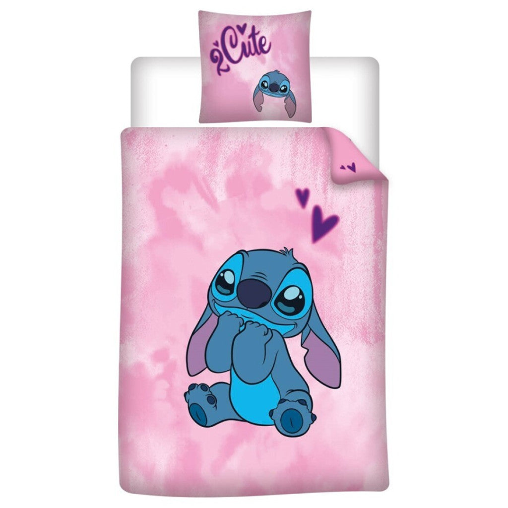 Disney Lilo un Stitch mīlīgs gultasveļas komplekts 140–200 cm, 65–65 cm