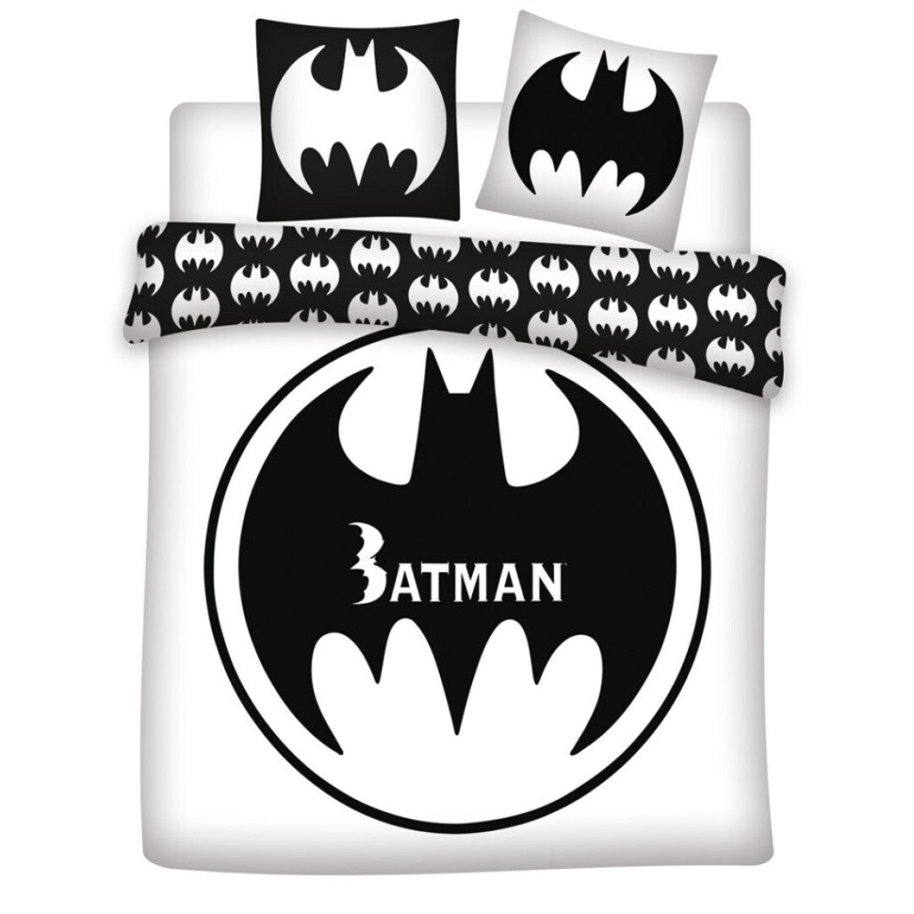 Batman White divguļamā segas pārvalks 240√ó220cm, 65x65 cm