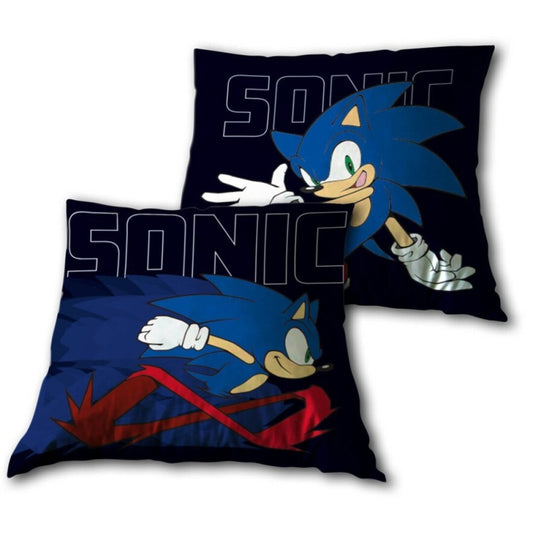 Sonic the Hedgehog spilvens, dekoratīvs spilvens 40x40 cm velūrs