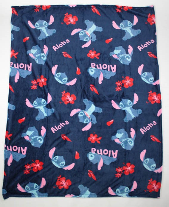 Disney Lilo un Stitch Aloha flaneļa sega 110x150cm
