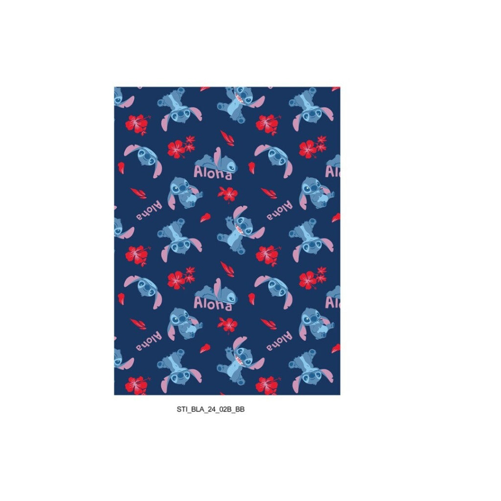 Disney Lilo un Stitch Aloha flaneļa sega 110x150cm