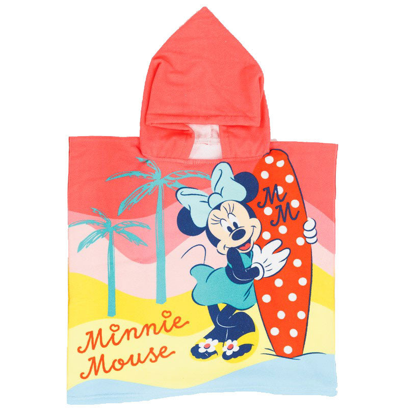 Disney Minnie pludmales dvielis pončo 55x110 cm (ātri žūstošs)