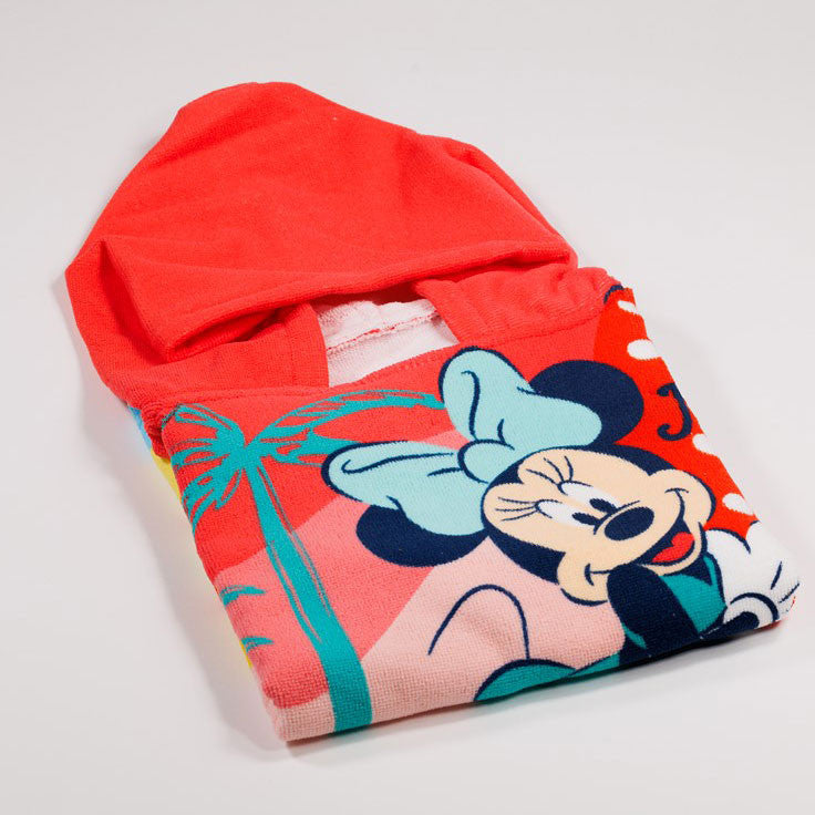 Disney Minnie pludmales dvielis pončo 55x110 cm (ātri žūstošs)