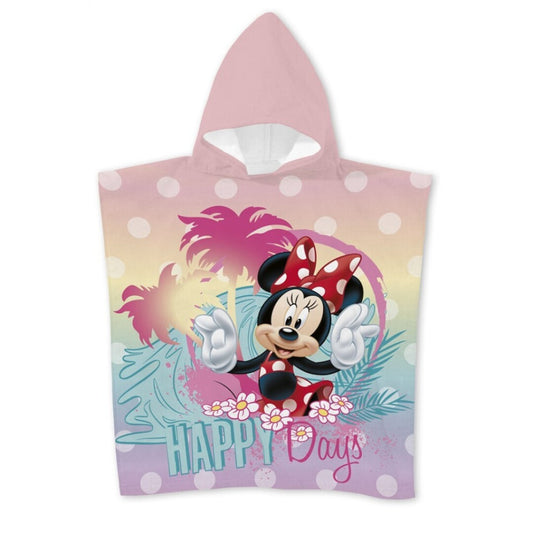 Disney Minnie Happy Days pludmales dvielis pončo 55x110 cm (ātri žūstošs)