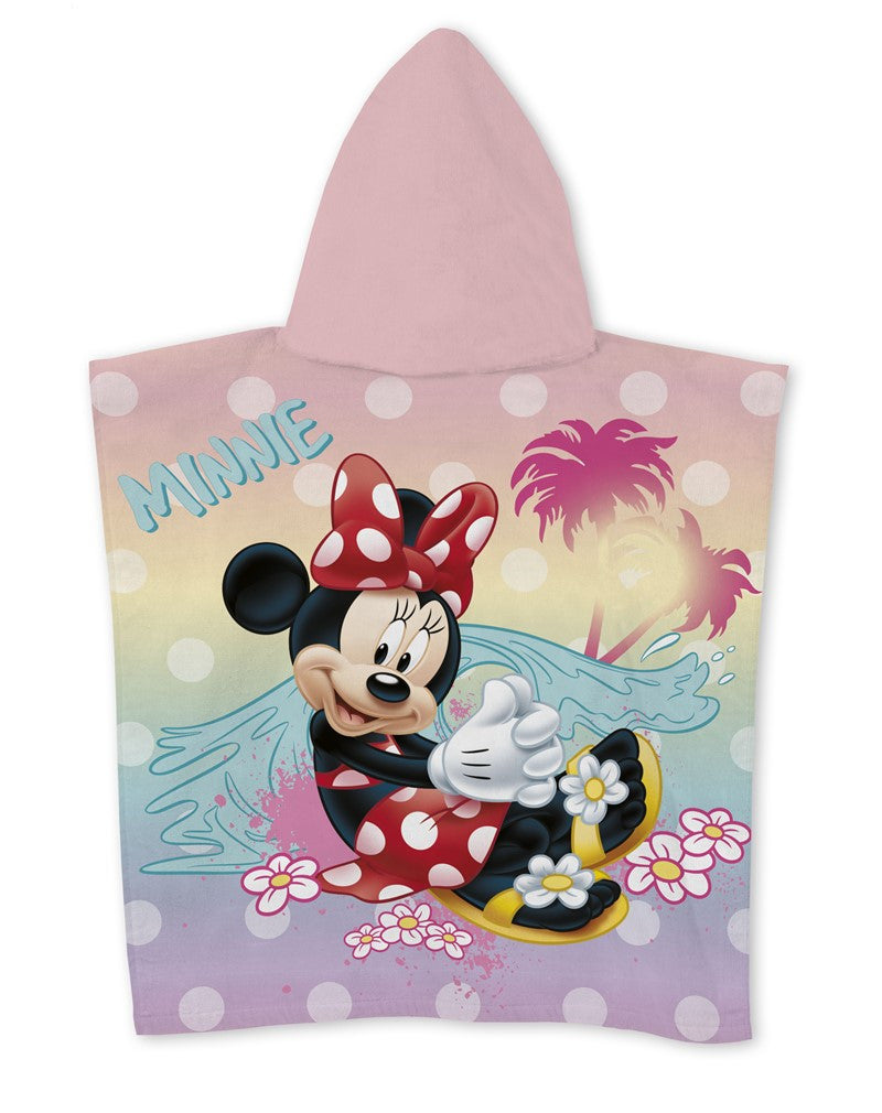Disney Minnie Happy Days pludmales dvielis pončo 55x110 cm (ātri žūstošs)