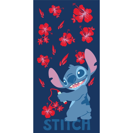 Disney Lilo un Stitch ziedu zīmējumu vannas dvielis, pludmales dvielis 70x140cm