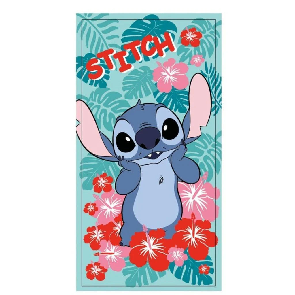 Disney Lilo un Stitch in Bloom vannas dvielis, pludmales dvielis 70x140cm (ātri žūstošs)