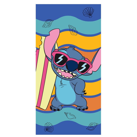 Disney Lilo un Stitch Waves vannas dvielis, pludmales dvielis 70x140cm (ātri žūstošs)