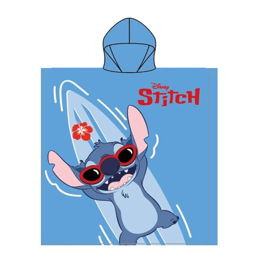Disney Lilo un Stitch Lazy Lagoon pludmales dvieļu pončo 55x110 cm (ātri žūstošs)